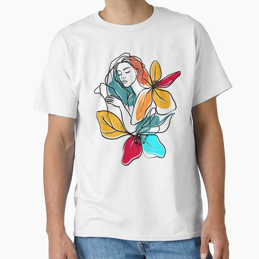 One Line Art - Female Abstract Art - Monoline by The Uphaar Store