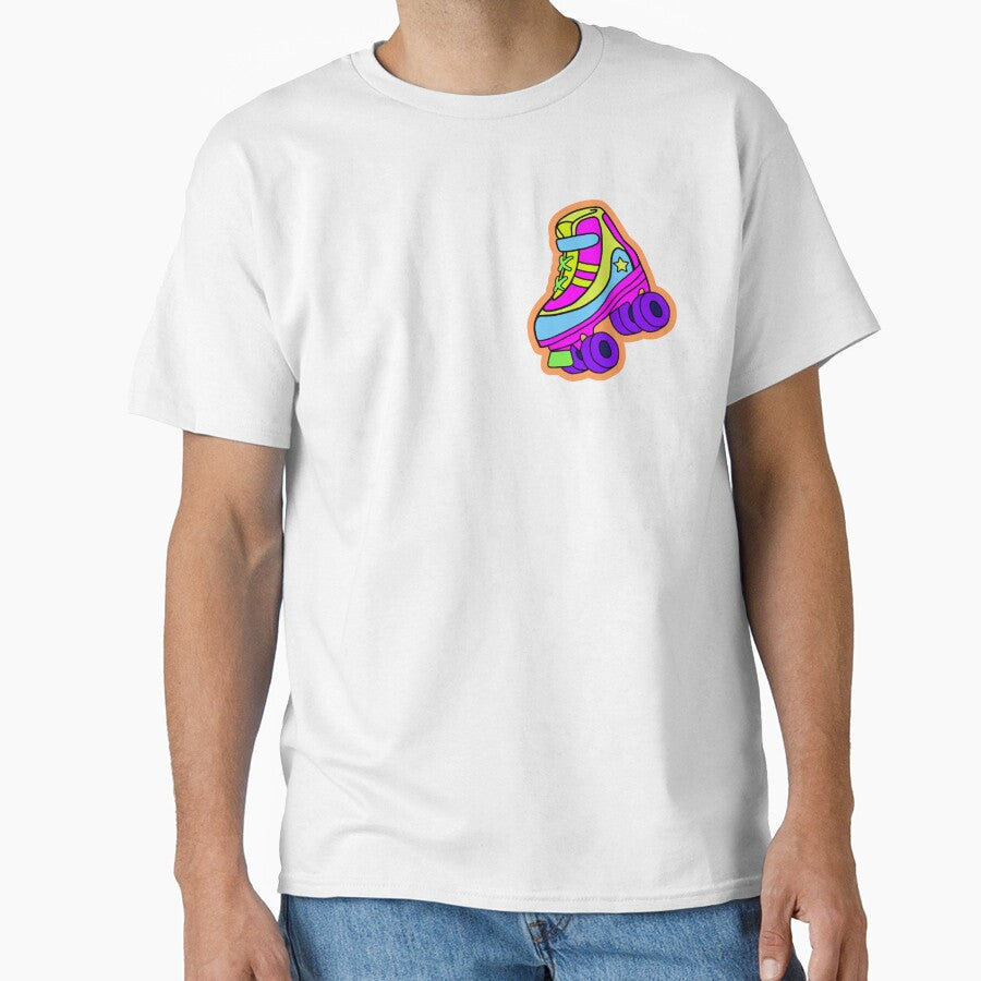 Retro 80s Neon Roller Skate - Colorful Disco Pop Art by AliAltinelArt