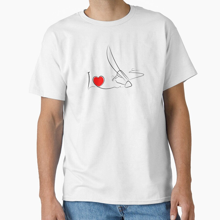 I love windsurfing in one line drawing by evk-art