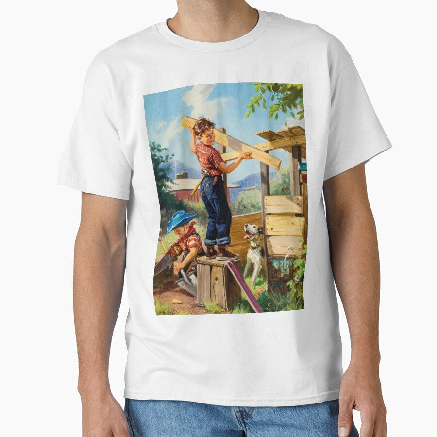 Building a Fort (20th century) - Hy Hintermeister by SALON DES ARTS