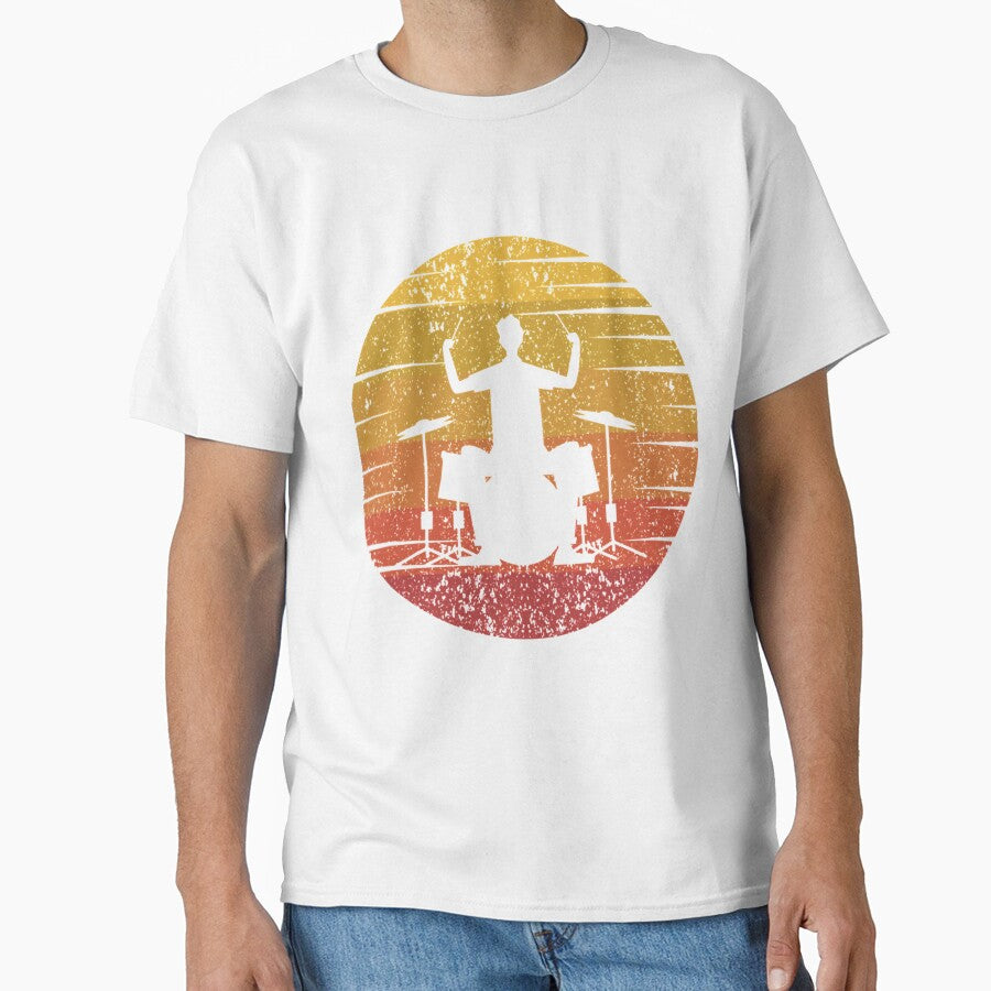 Men Women Drummer Retro Drummer Drum Band Gifts For Music Fan by OnTheRunFinds