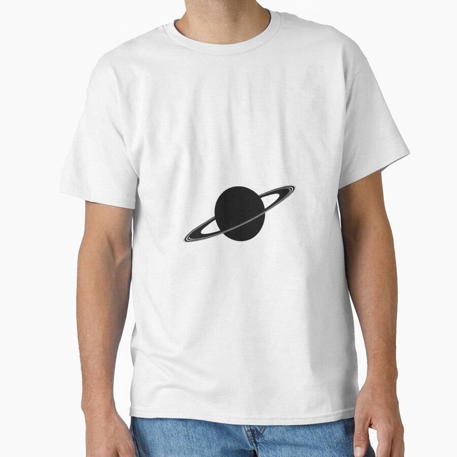Black Saturn Planet Silhouette by redblink store