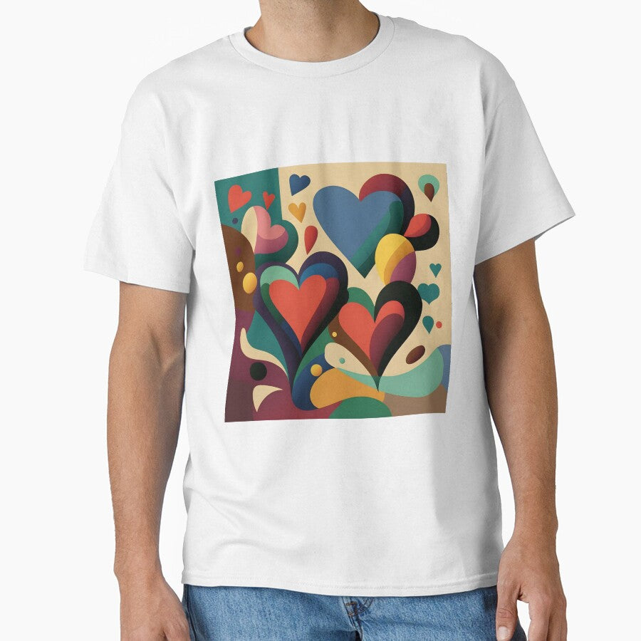 Colorful hearts on colorful background by randrdesign