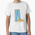 Illustration of jeans and sneakers by rasagamastore