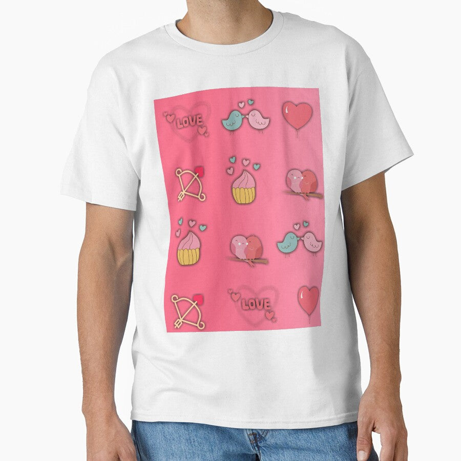 I love you + pattern +anime,pink by Amit Mane