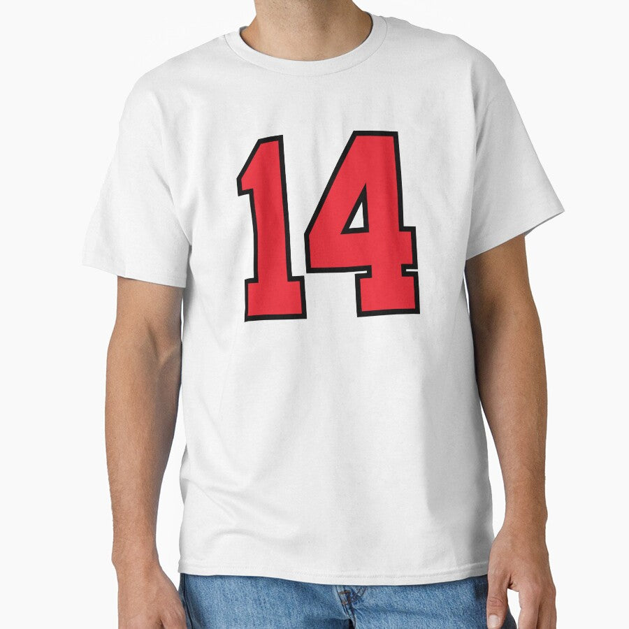 14 Sports Jersey Fourteen Red Number Black by infrontofyou