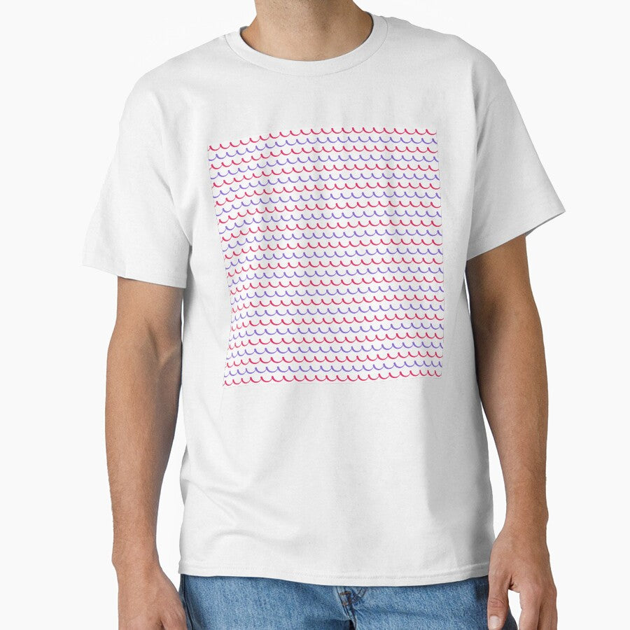 Pink and Purple Scallop Line Pattern Design by Abdulra7man369