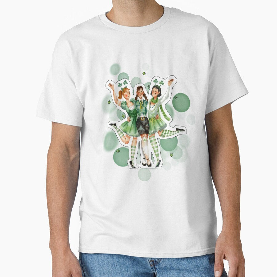 Irish Women in Traditional Dress with Shamrocks St Patricks Design by iamKRUK