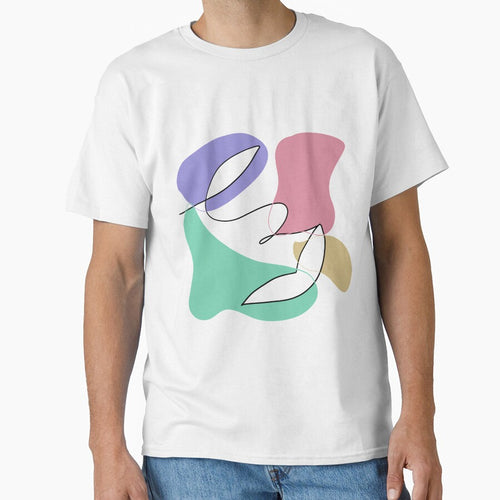 Abstract face line art, line art, colorful line art, pastel tones line art, abstract art by Gabrielle Freitas