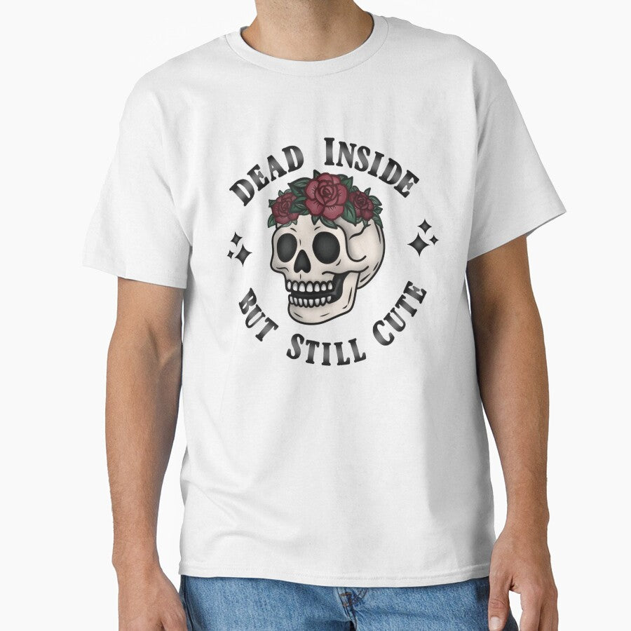 Dead Inside But Still Cute Skull by Brico Handmade Designs