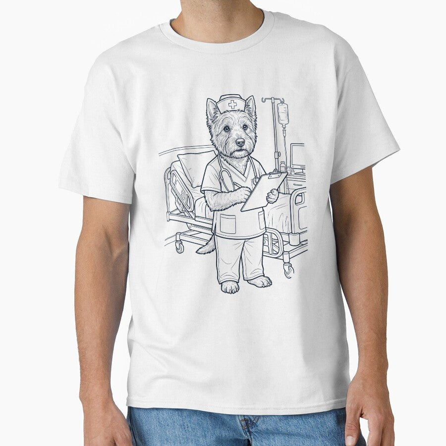 Vintage West Highland White Terrier Nurse Dog Dad Mom Lover by TerryConnells