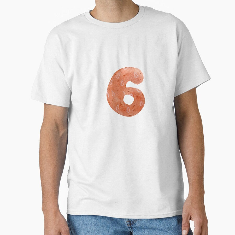 Number six textured red a watercolor sketch by Yana Mustafina | Boho Soulful Designs