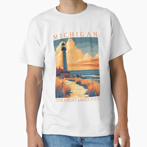 22 Michigan Travel Poster by Lucy Goosy Art