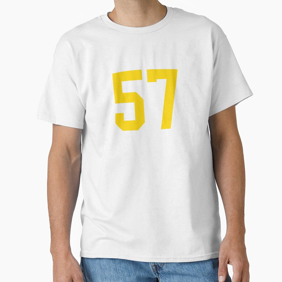 Bold Yellow Sport Number 57 by NECHSTORE