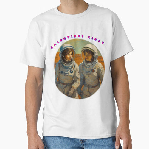 2 Super Cool Spacewomen galentines girls thinking of galentines day gifts and exchanging galentines days wishes by sailorsam1805