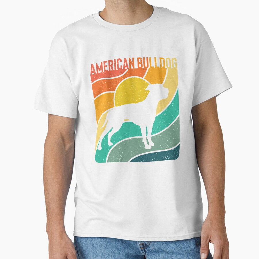 American Bulldog Dog Vintage Gift Pet Lover by rafaeltto