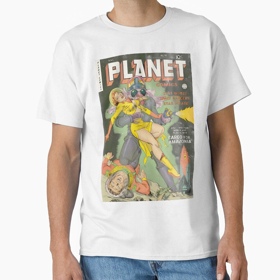 Planet Comics Cover Tshirt by metaphoredesign