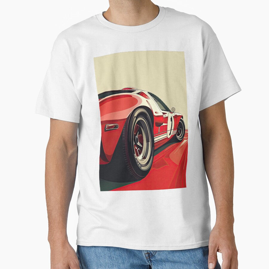 Red Ford GT40 Racing Car Spinning on the Track by Jerhus
