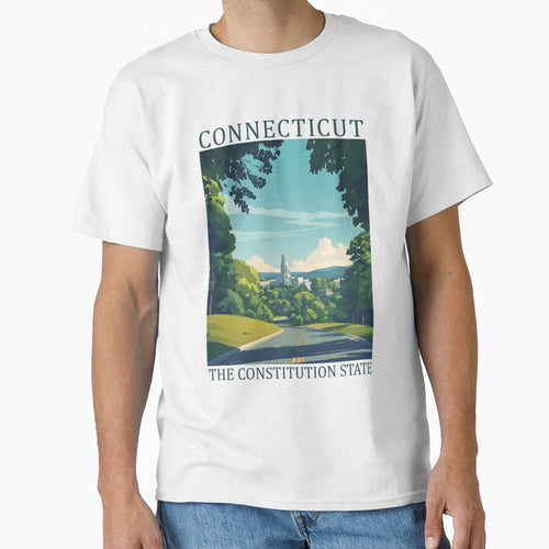 7 Connecticut Travel Poster by Lucy Goosy Art