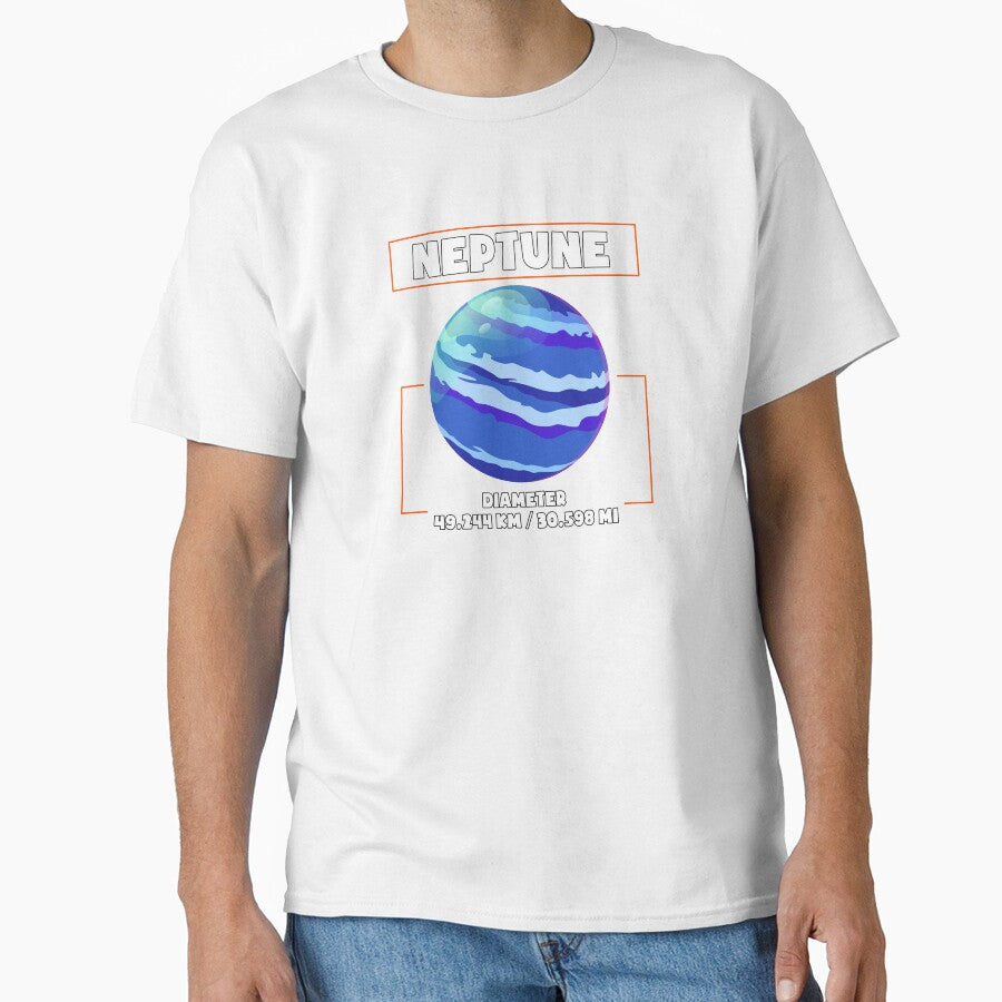 Planet Neptune and his diametre, a funny gift for solar system lovers and astronomy enthusiasts by abdelhak2005