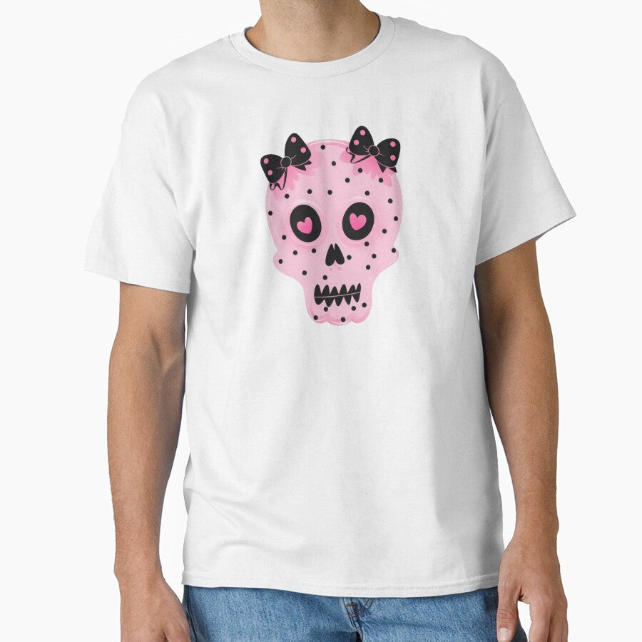 Cute Pink Skull  - Pastel Goth Kawaii by Kaurisdigital