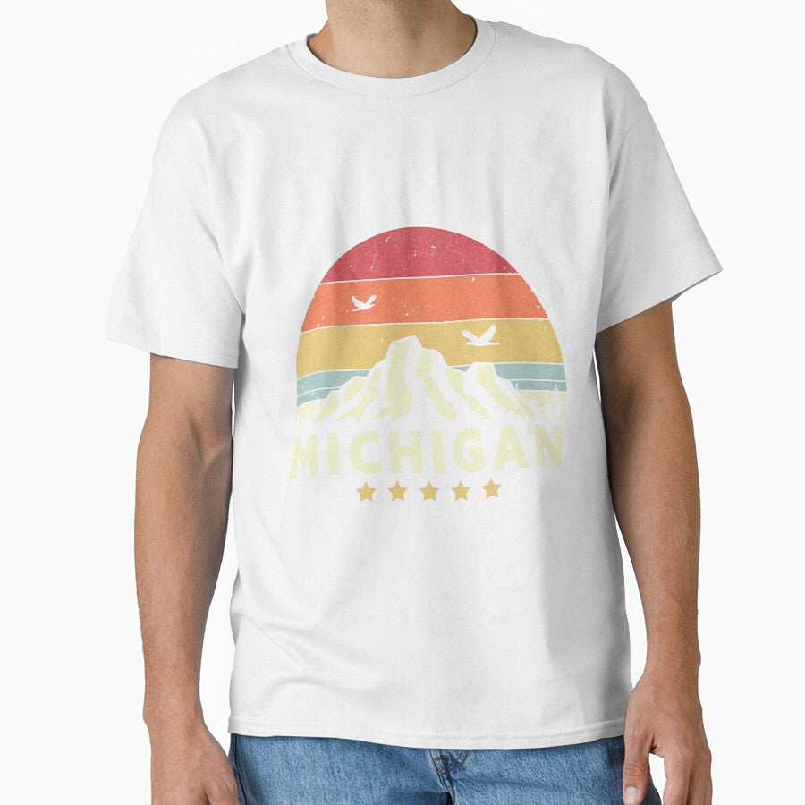 Michigan Print. Retro Style MI, USA Graphic by WilsonGaia