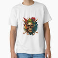 Skull with bones behind pirate logo style bright, colorful by VAXANA