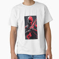 Red Black Commando Sniper Graphic T-Shirt by Dew's