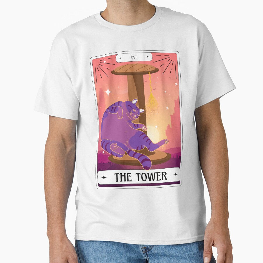 Tarot Card Cheshire Cat The Tower by BettySpicer