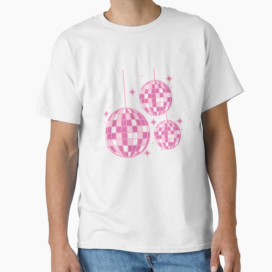 Pink Disco Balls Hanging with Sparkles by dottiedigitals