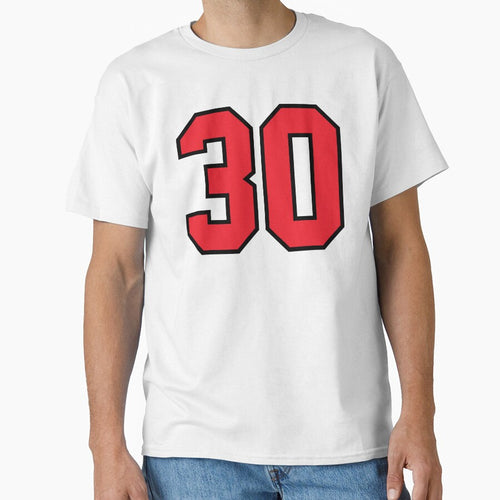 30 Sports Jersey Thirty Red Number Black by infrontofyou