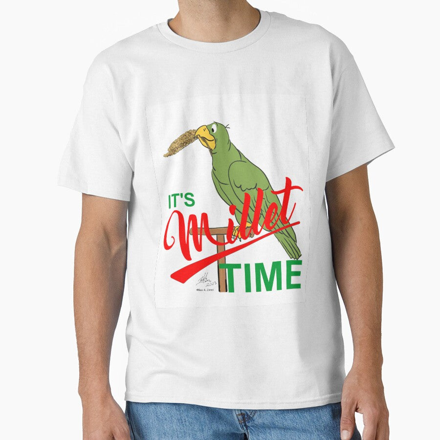 It's Millet Time-Oscar the Cartoon Parrot by Laughing Parrot Studio