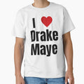 I Love Drake Maye Shirt  Fan Support Tee  Heart by stevenfrede