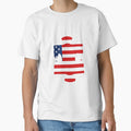 American Flag Vintage T-Shirt Puzzle by ToniaKroeger