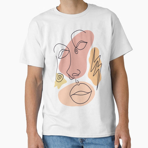 Abstract line portrait art by Emily Pinto