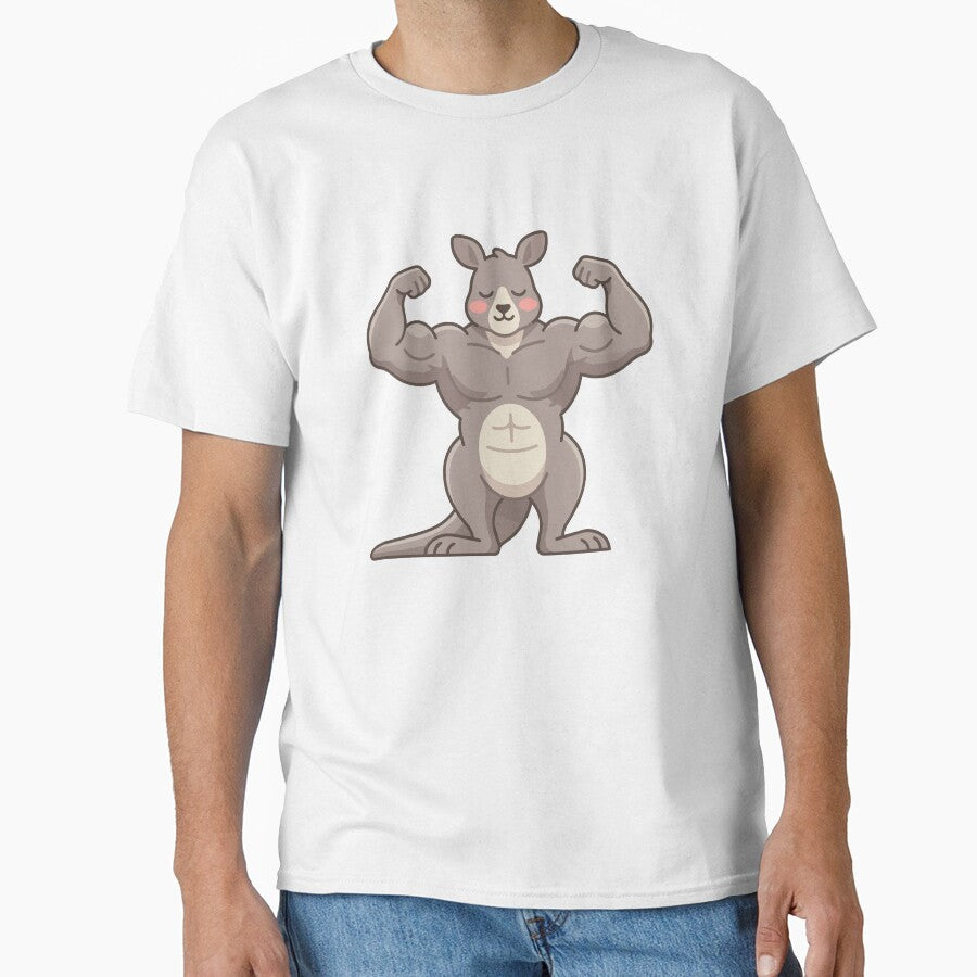 Nature Gym Bro Funny Buff Kangaroo by Petzzz