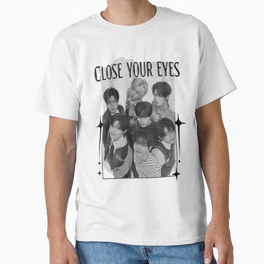 Close Your Eyes Multinational K-Pop Debut Kpop Boy group K-music south korean Boy group Scrapbook Collage Cozy Y2K Vintage Design by HELL0WBELLO