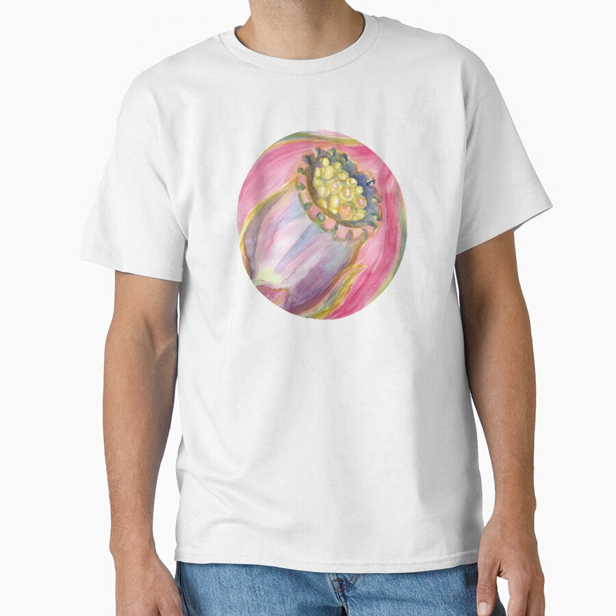 Red Campion Seed Pod - Abstract Watercolor by Ivy Lily Art