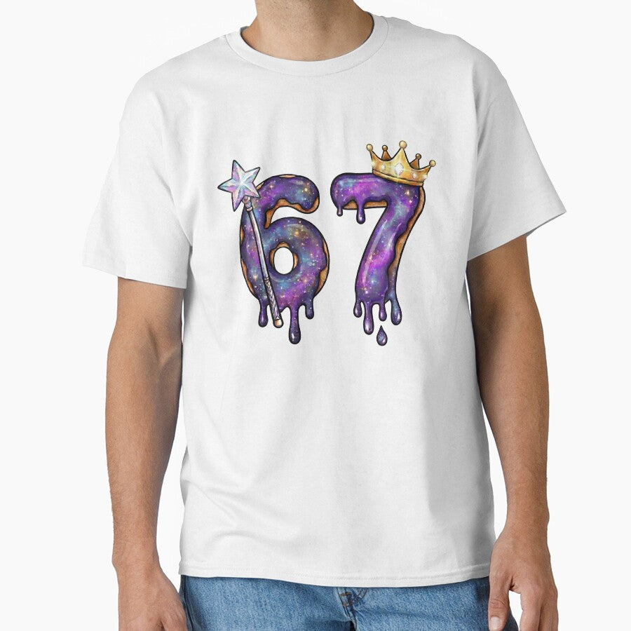 Galaxy Drip Number 67 with Crown and Magic Wand by Roy & Tiffany
