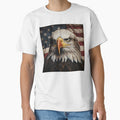 Stunning patriotic American flag bald eagle print by dcrc
