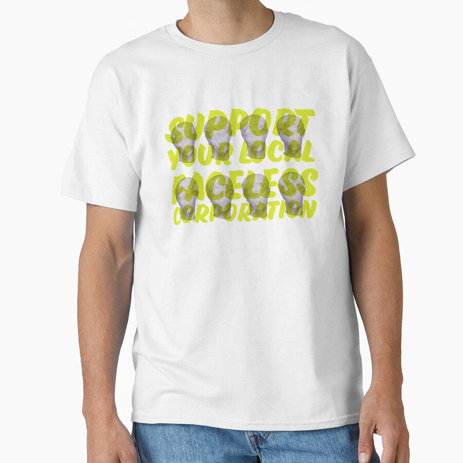 Support Your Local Faceless Corporation Yellow by sarahmutter