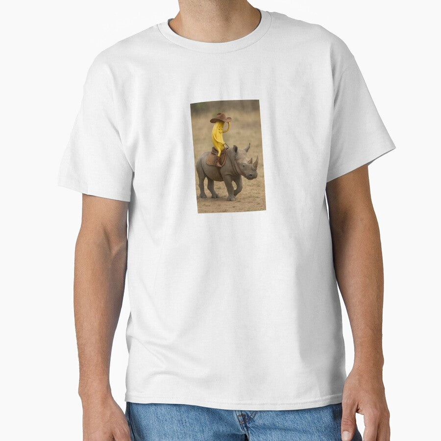 Banana on a rhino in Wild West outfit by Gletschie