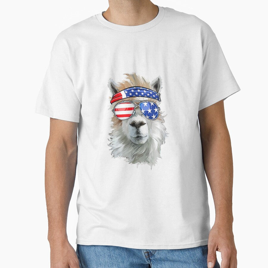 Usa Patriotic Llama Cute Animal Lovers by YesterDayCheck