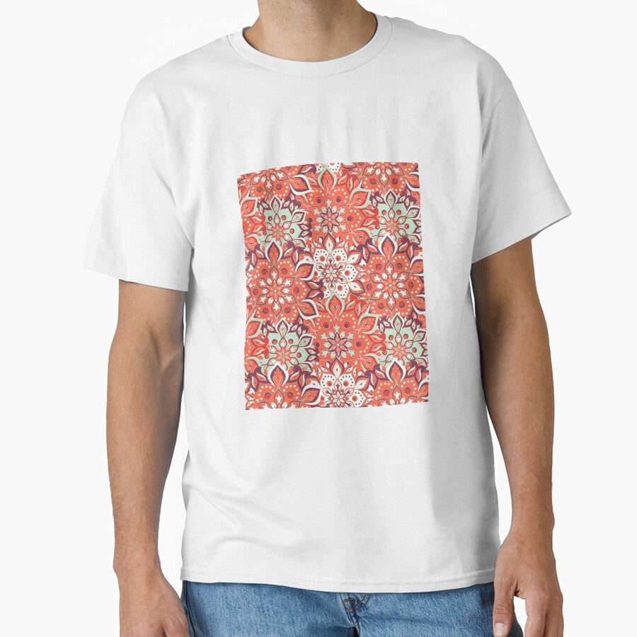 Red Color Flower Pattern by DastagirArts