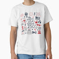 USA 250, America 250th Anniversary, Retro Patriotic Doodle, July 4th by DesignDenDo ⭐⭐⭐⭐⭐