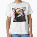 Patriotic American flag print Bald Eagle print by dcrc