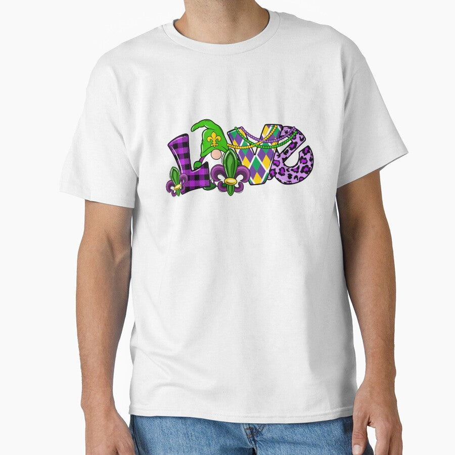 Love Gnomes Mardi Gras Funny Gnome Men Womens Kids Gift by GenesisHand