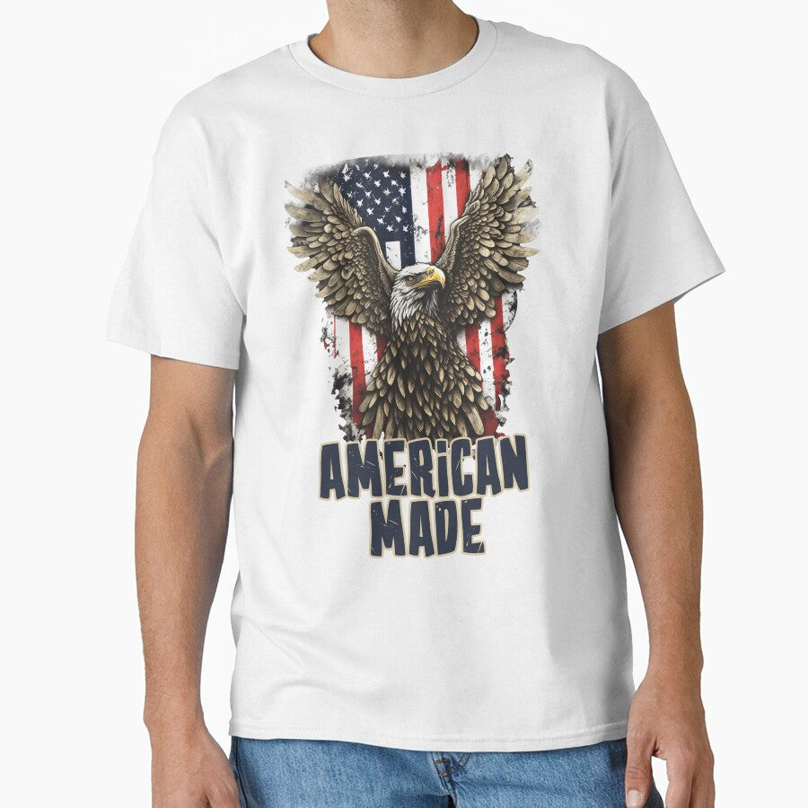 "American Made Eagle Design with American Flag" - Patriotic Redbubble Art by itsbyshawn