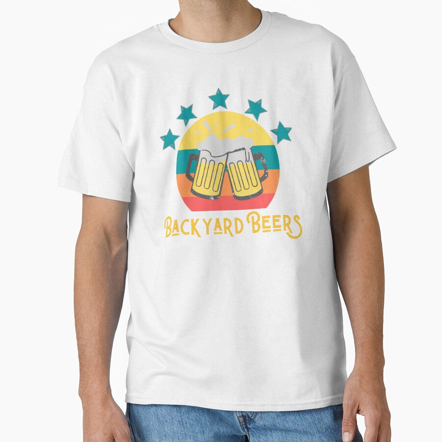 Dad or Boyfriend Beers in Backyard during Quarantine, retro design by GrlDad
