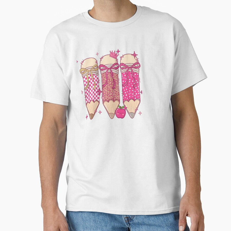 Cute Pink Coquette Bow Pencil Back To School Teacher by KroghDs